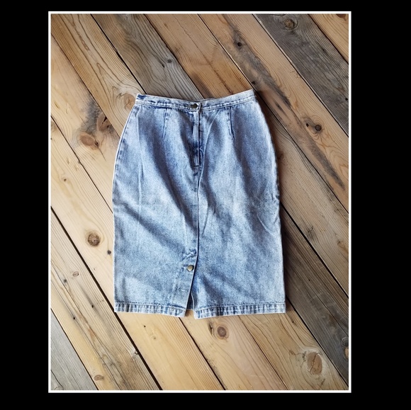 VINTAGE AJ BRANDON denim skirt - Picture 2 of 5